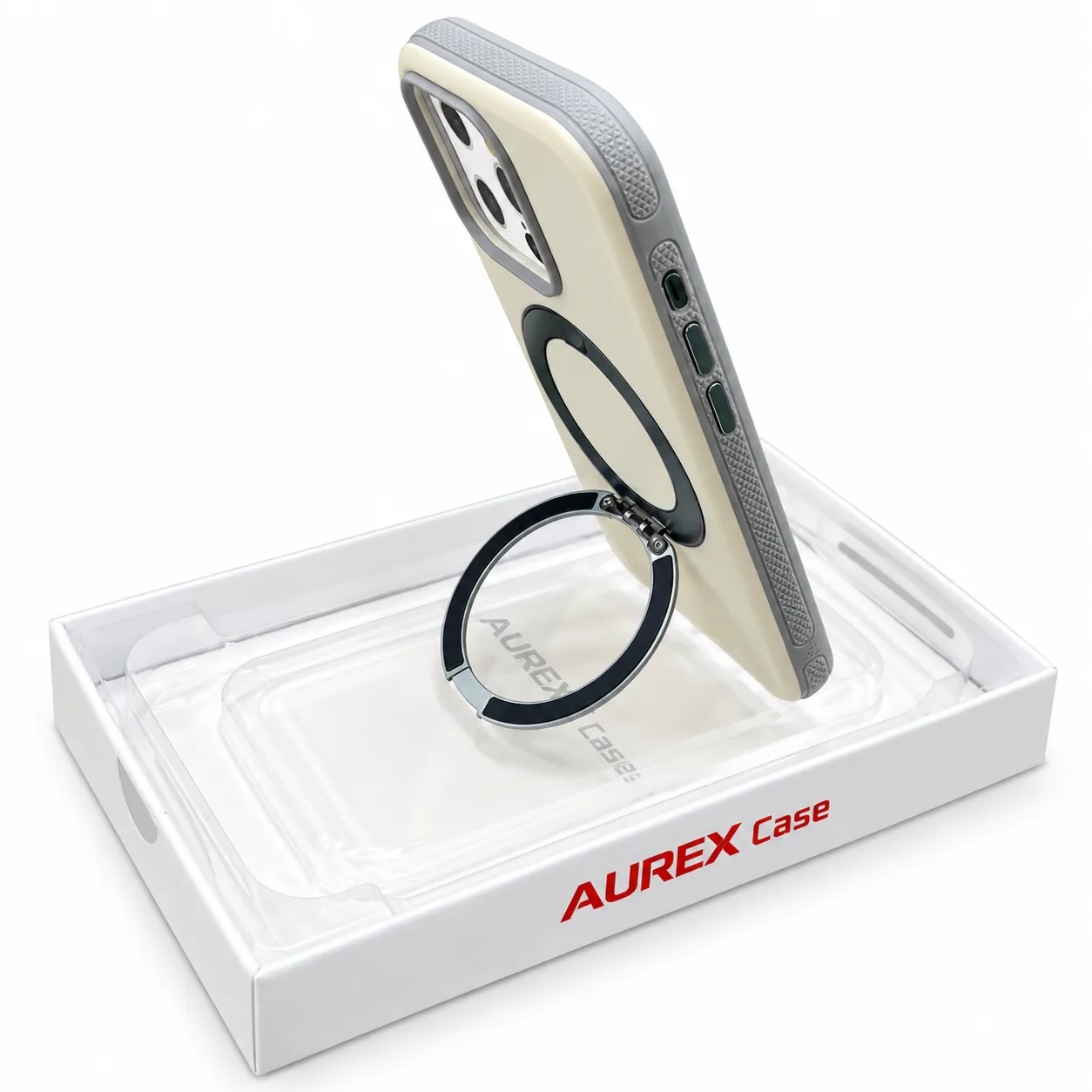 AUREX Solid Color 360° Stand Magsafe Case